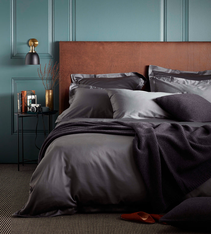 Charcoal Grey Luxury 600 Thread Count 100% Cotton Duvet Cover