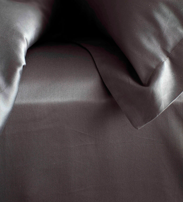 Charcoal Grey Luxury 600 Thread Count 100% Cotton Fitted Sheet