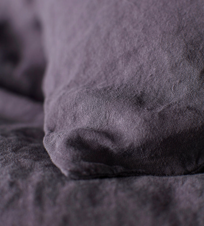 Aubergine Purple 100% Linen Housewife Pillowcase