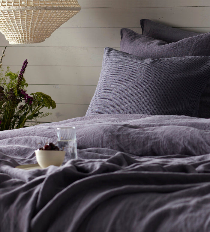 Aubergine Purple 100% Linen Housewife Pillowcase