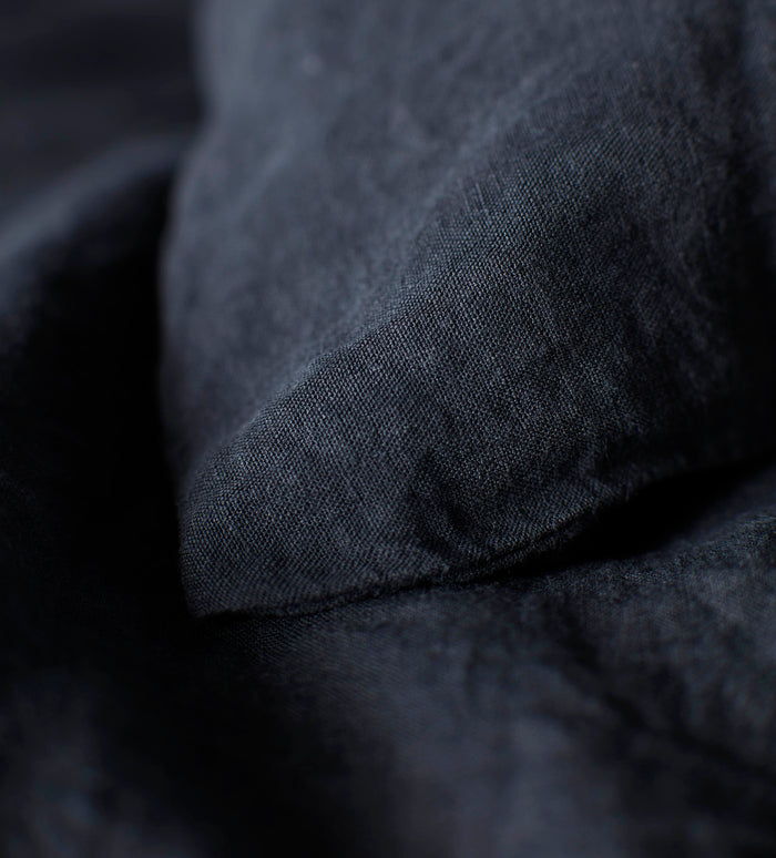 Black 100% Linen Duvet Cover