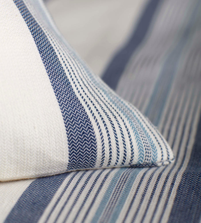 Blue Brighton Stripe Cotton Linen Bed Linen