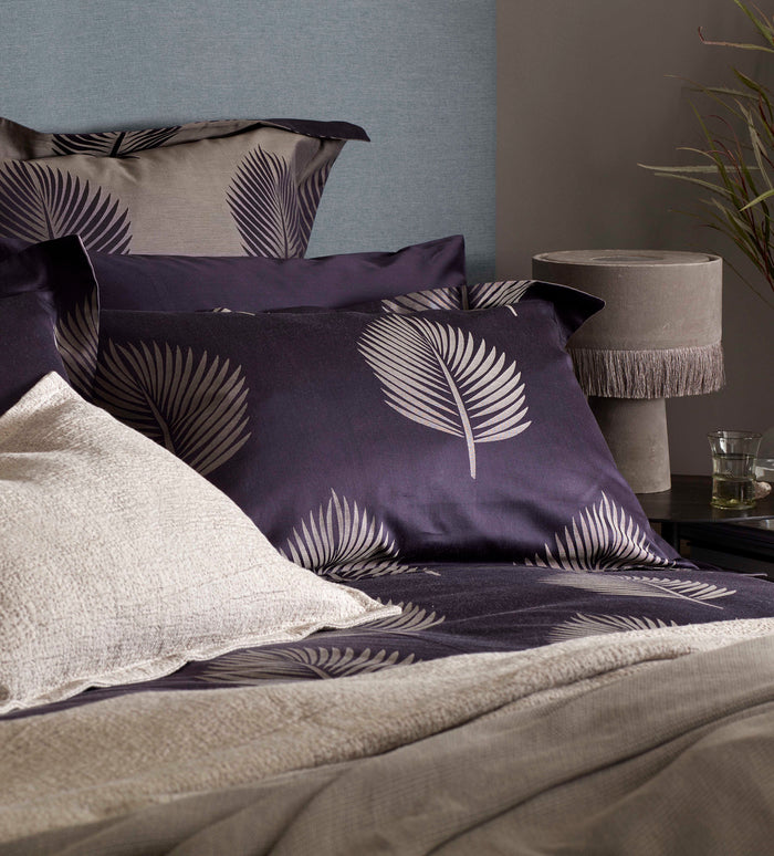 Purple Feather 100% Cotton Oxford Pillowcase