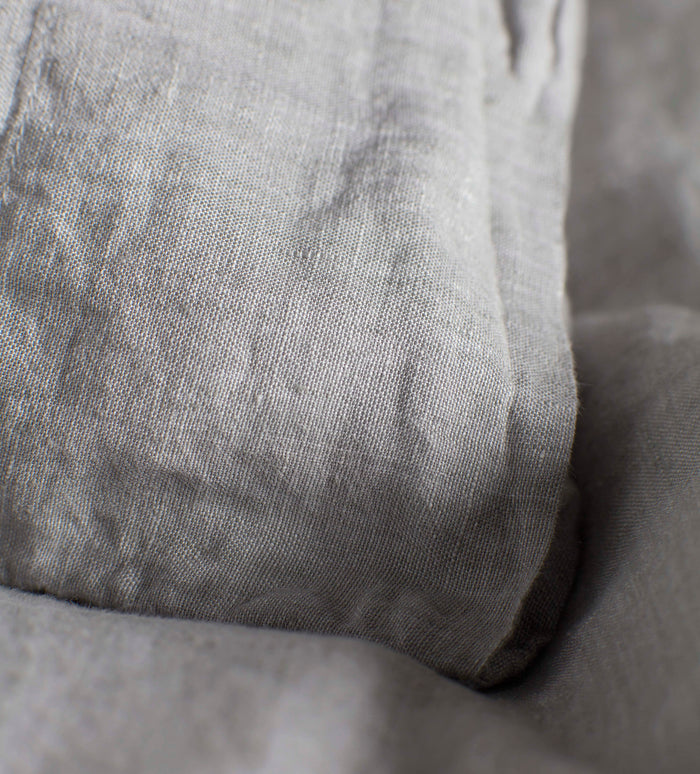 Flint Grey 100% Linen Housewife Pillowcase