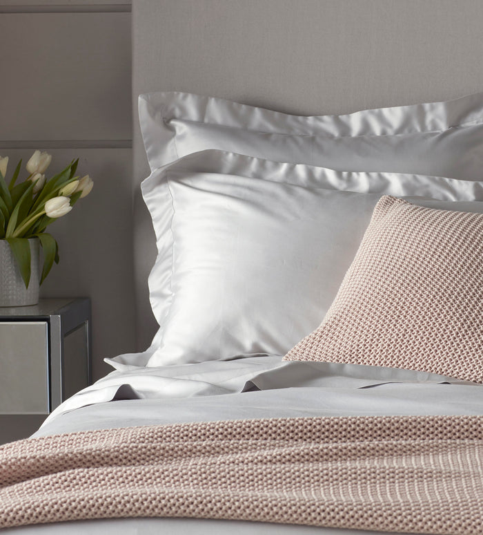 Light Grey Luxury 600 Thread Count 100% Cotton Oxford Pillowcase