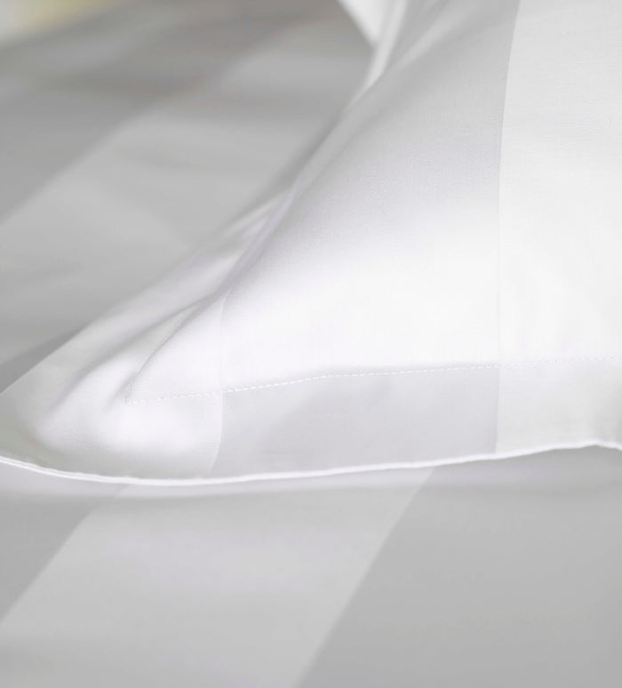 White Stripe Luxury 600 Thread Count 100% Cotton Pillowcase