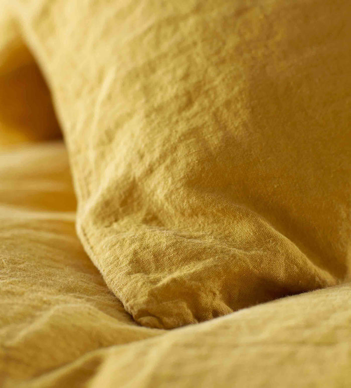 Mustard Yellow 100% Linen Bed Linen