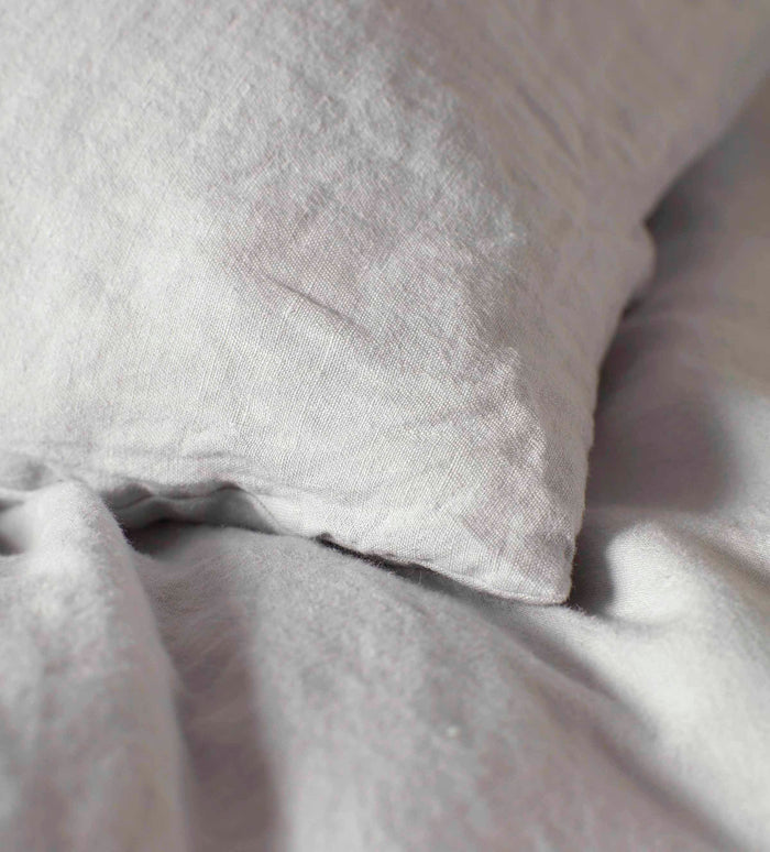 Pebble Grey 100% Linen Bed Linen