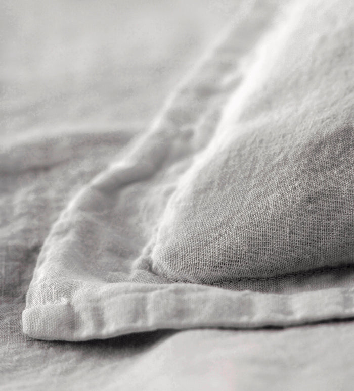 Pebble Grey 100% Linen Oxford Pillowcase