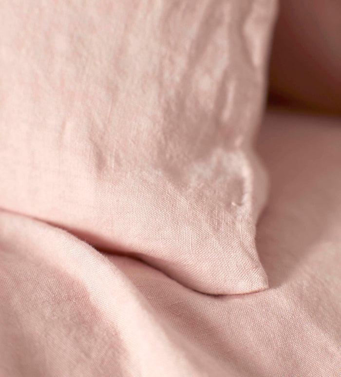 Blush Pink 100% Linen Bed Linen