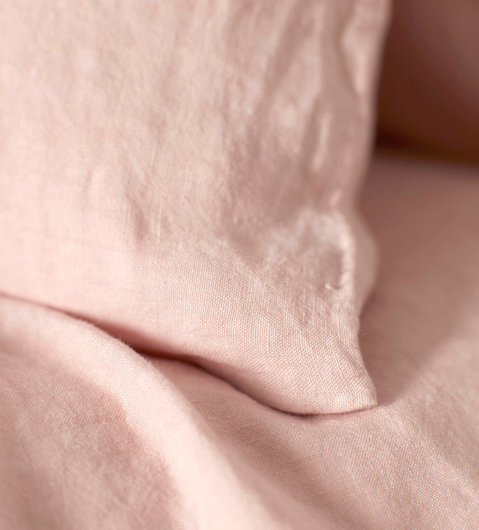Blush Pink 100% Linen Housewife Pillowcase