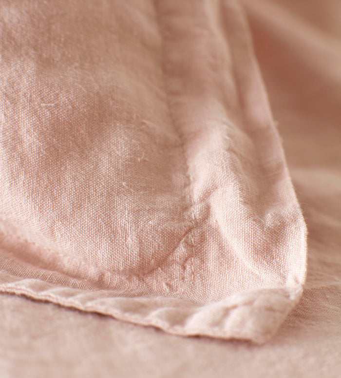 Blush Pink 100% Linen Oxford Pillowcase