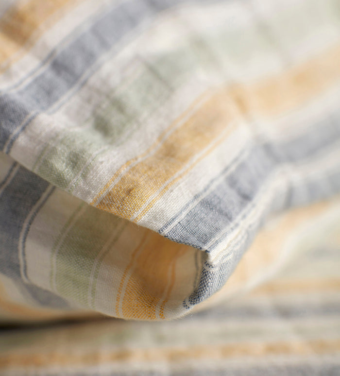 Sandy Stripe Cotton Linen Duvet Cover