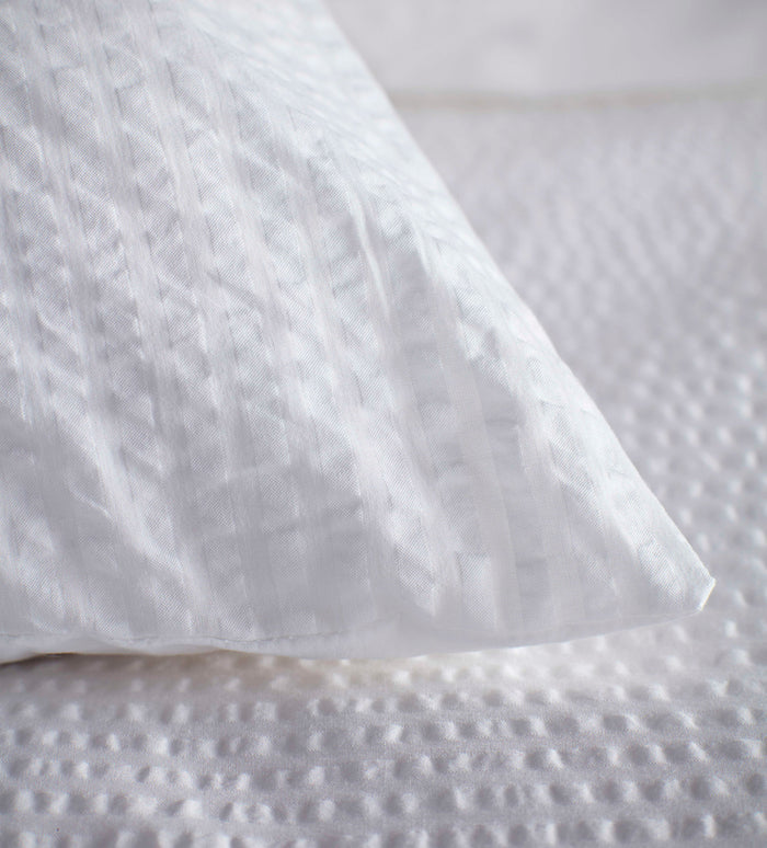 White Seersucker 100% Cotton Housewife Pillowcase
