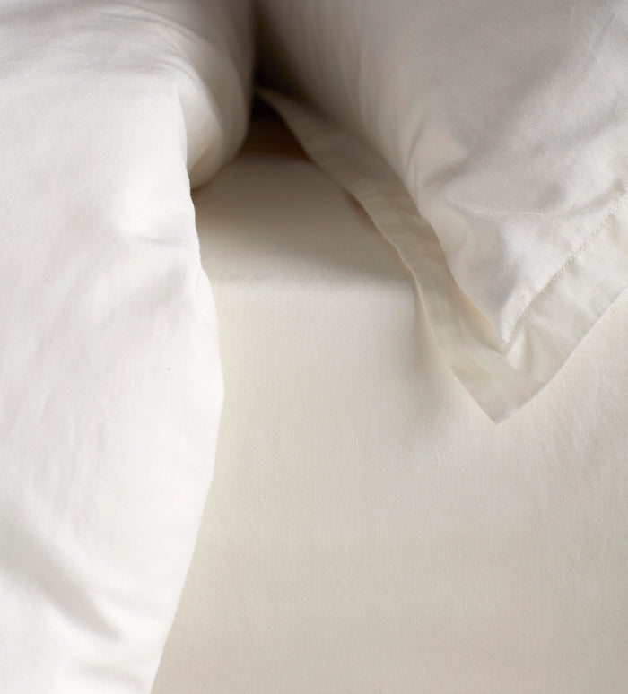 Cream Super Soft 100% Cotton Fitted Sheet