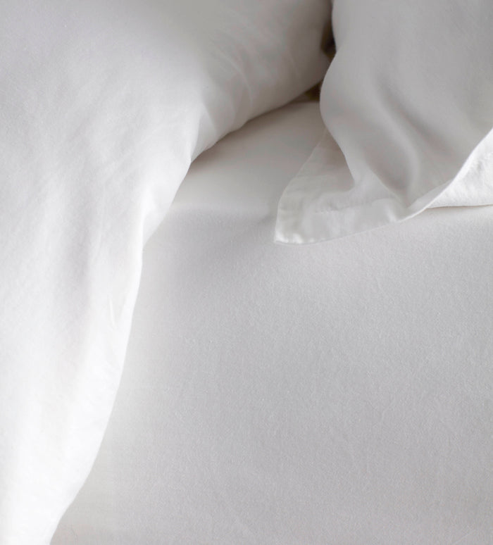 White Super Soft 100% Cotton Fitted Sheet