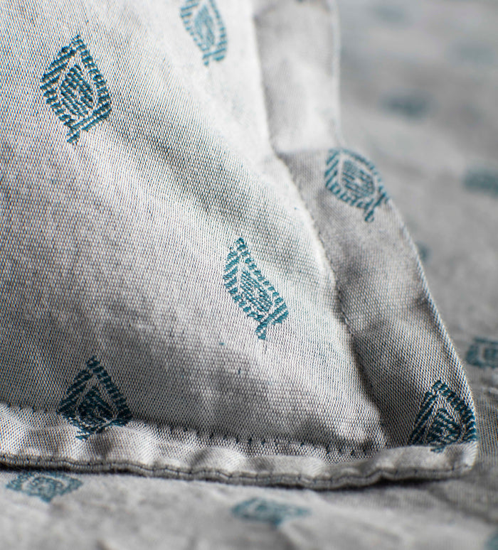 Teal Talia 100% Cotton Bed Linen