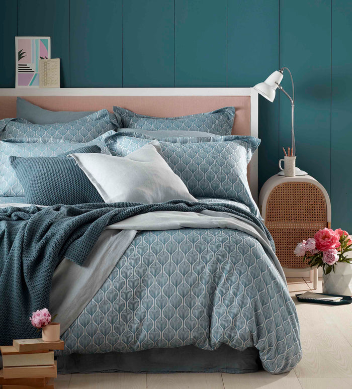 Teal Teasels 100% Cotton Bed Linen