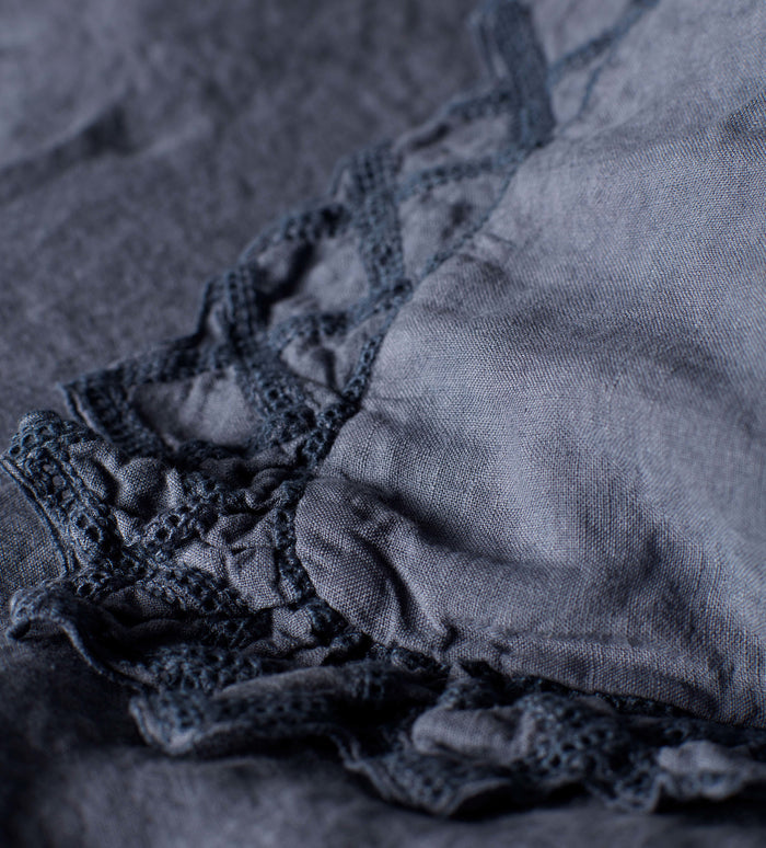 French Blue Violet 100% Linen Bed Linen