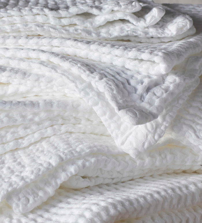 White 100% Cotton Waffle Towels