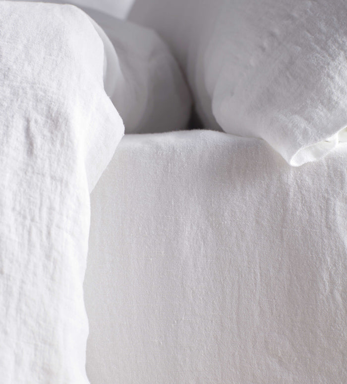 White 100% Organic Hemp Bed Linen