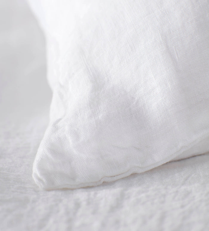 White 100% Linen Bed Linen